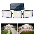 2023 Điều khiển từ xa mới 3 Đầu cảm biến chuyển động mặt trời 1000 lumens 180 LED Đèn bảo mật 270 Đèn tường rộng góc rộng